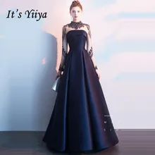 It's Yiya вечернее платье с круглым вырезом и бисером, винтажное платье для выпускного вечера с длинными рукавами, роскошное вечернее платье De Mariee V059