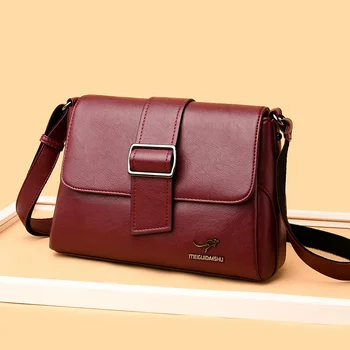 

Luxury PU Leather Purses and Handbags Women Bags Designer High Quality Shoulder Cross Body Bag Brand Casual Waterproof New Flap