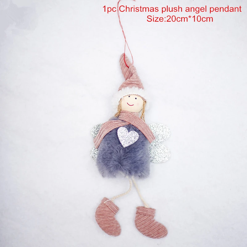 Висячая кукла Ангел рождественские украшения для дома рождественские товары кулон Рождественский орнамент Navidad Noel год - Цвет: 097-1 Blue