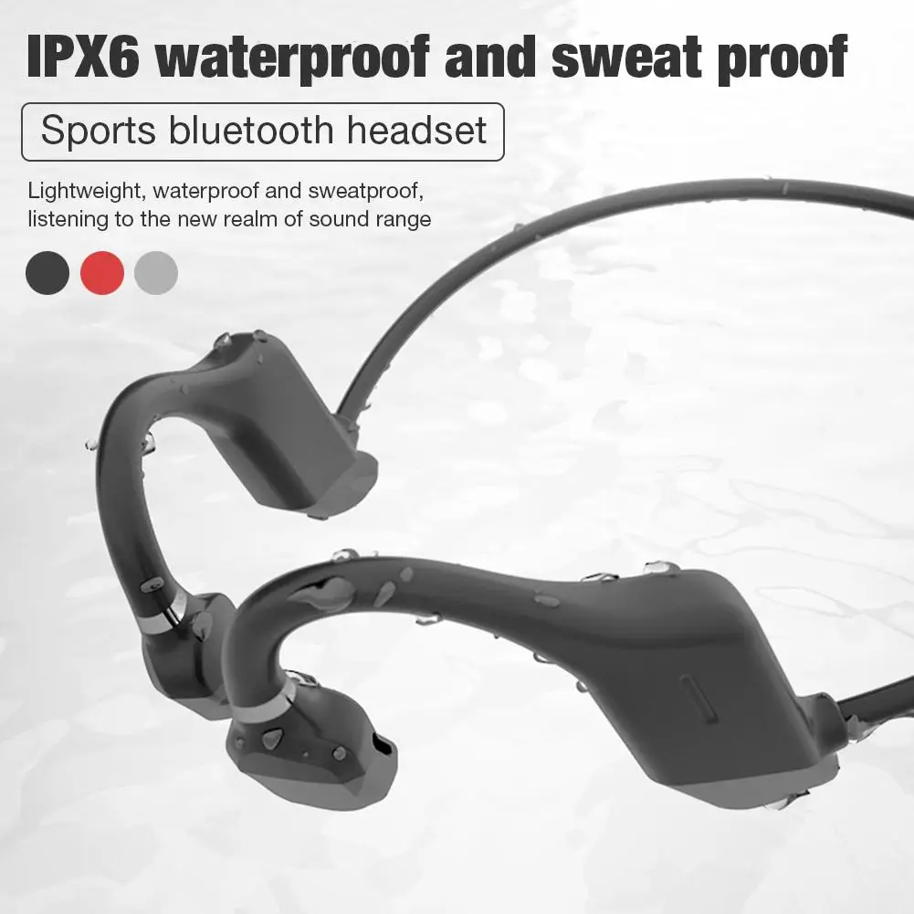 Open Ear Bone Conduction Headphones Bluetooth 5 0 Wireless Headset IPX6 Waterproof Sport Earphone Lightweight Ear Hook Headset