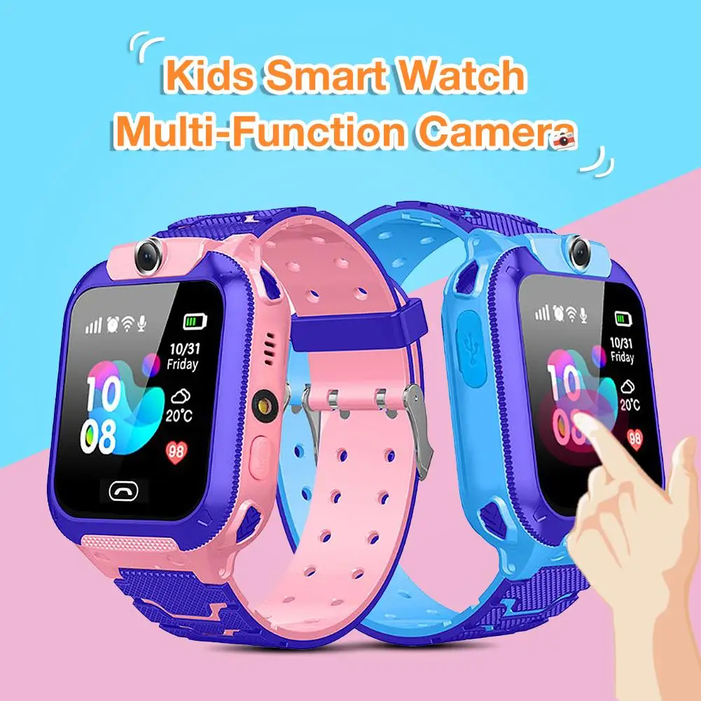 Q12B Детские Смарт-часы телефон водонепроницаемый LBS Smartwatch дети позиционирование вызов 2G SIM карта удаленный локатор часы для мальчиков и девочек