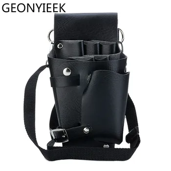 

Hair Scissor Bag Clips Comb Case Hairdressing Barber Hair Scissor Holster Pouch Holder tool Salon Waist pack Belt PU Leather Bag