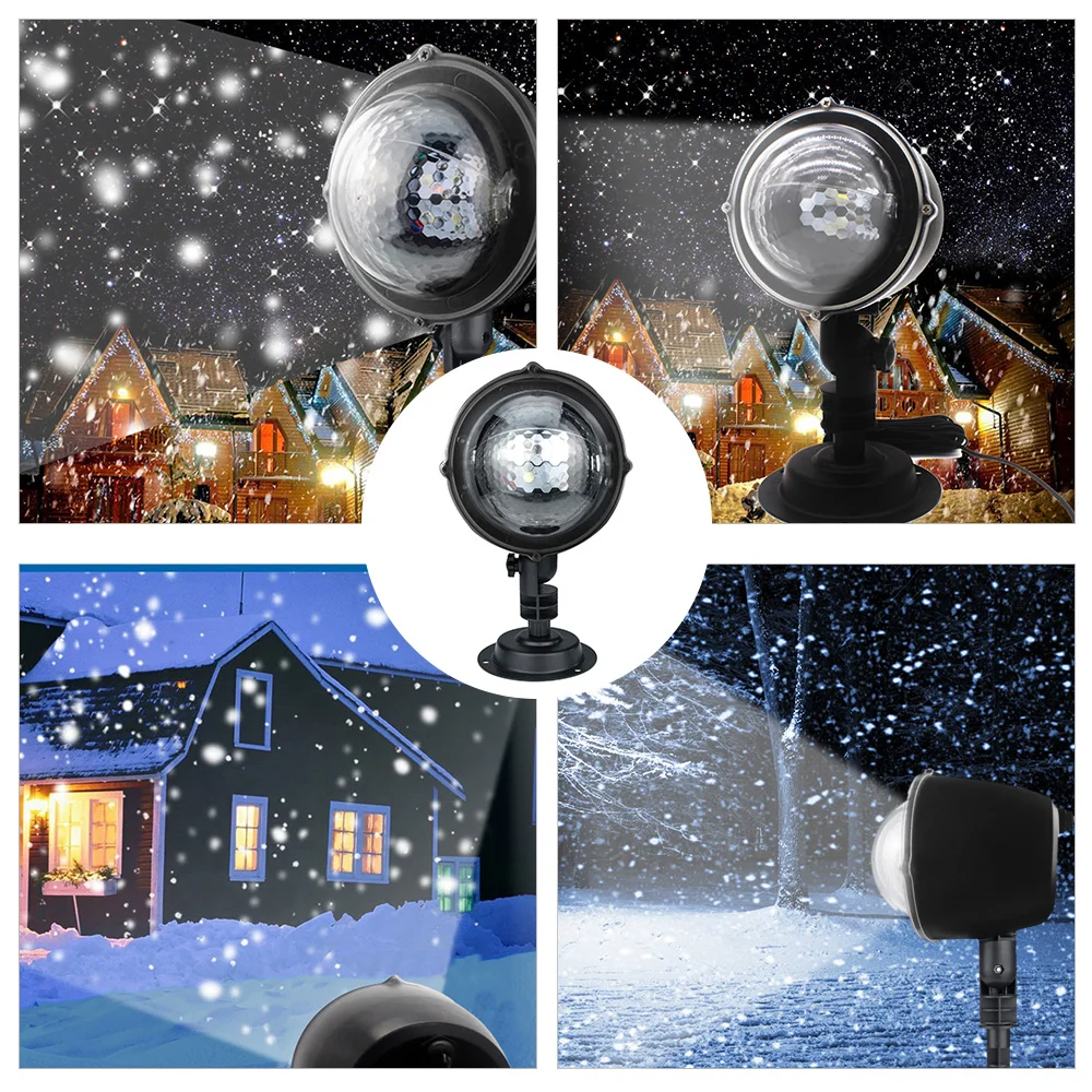 5 Вт мини-проектор водонепроницаемый Снежный пейзаж лампа Снежинка волшебный шар прожектор для сцены, дискотек свет для вечерние рождественские