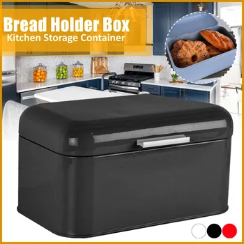 

Vintage Bread Box Cupboard Iron Snack Box Desktop Finishing Dust-Proof Storage Box Storage Bin Keeper Food Kitchen Shelf
