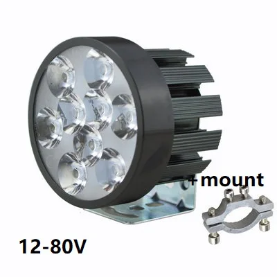 9-LED - Mount Black Велосипедная внешняя Изменение светодиодный Линт для электровелосипеда 12 V-80 V 4/6/9 светодиодный 1000 лм Электрический велосипед мотоциклетные фары - Цвет: 9-LED - Mount Black