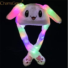 Новинка; яркая флисовая шапка с кроличьими ушками; зимние теплые шапки для женщин и мужчин; забавные шапочки; Skullies 9819