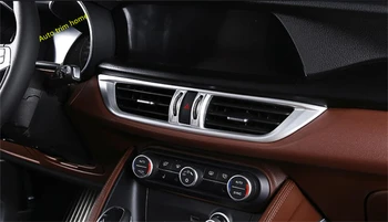 

Middle AC Air Conditioning Vent / Warning Lights Lamps Button Decoration Cover Trim Fit For Alfa Romeo Stelvio 2017 - 2020