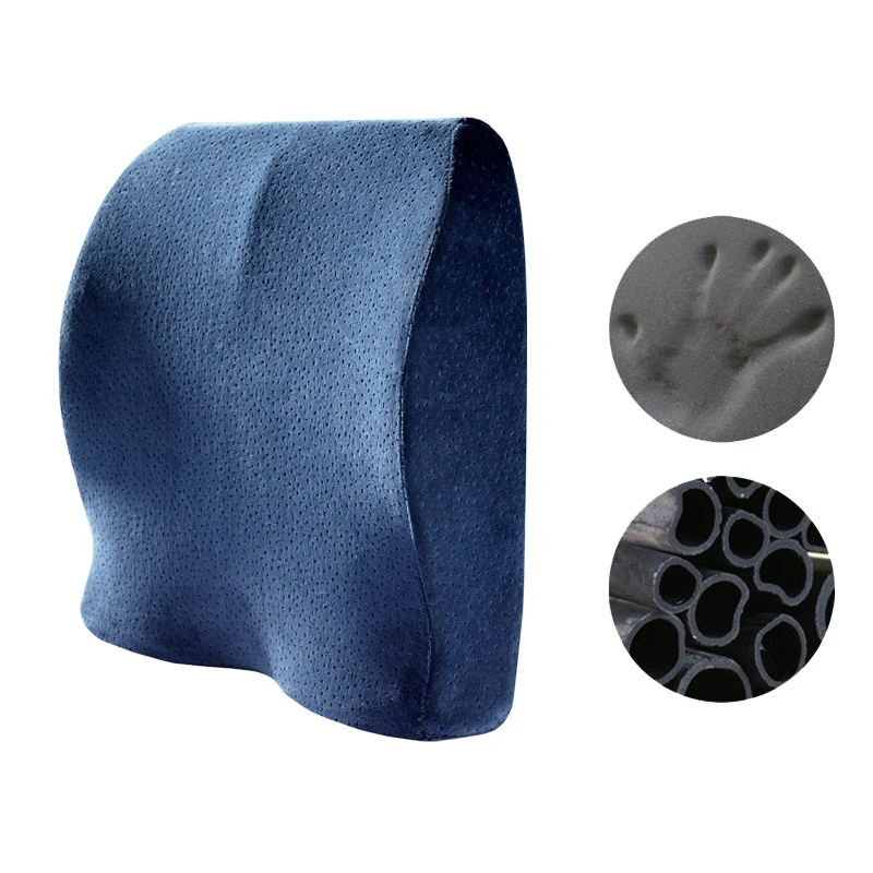 Navy Bamboo charcoal Подушка для сиденья для путешествий Ортопедическая подушка с эффектом памяти u-образное сиденье массажное кресло подушка для автомобиля офисная массажная подушка домашний текстиль двойное использование - Цвет: Navy Bamboo charcoal