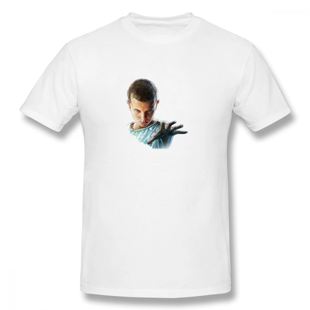 

Eleven Stranger Things Casual O-Neck Men's Basic Short Sleeve T-Shirt 100% Cotton Tee Shirt Printed