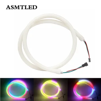 

100% Real Silicone 360° Round IP65 Waterproof Nenon LED Strip 5V 12V SK6812 WS2811 WS2812B 60Leds/m 5050 RGB Flexible LED Tape