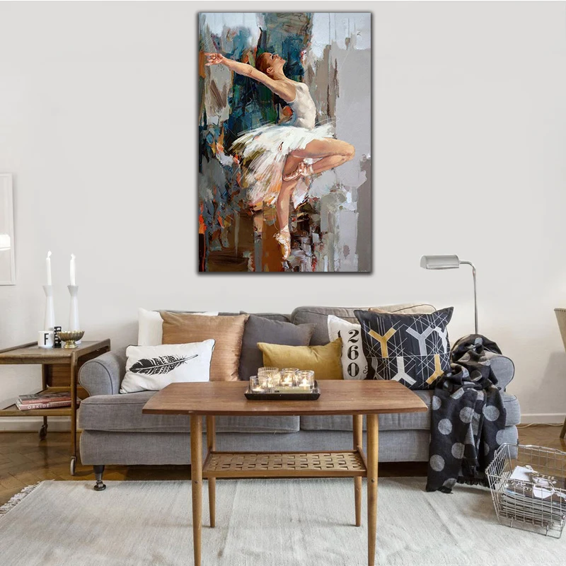 

DIY colorings pictures by numbers with dancer picture drawing Relief painting by numbers framed Home