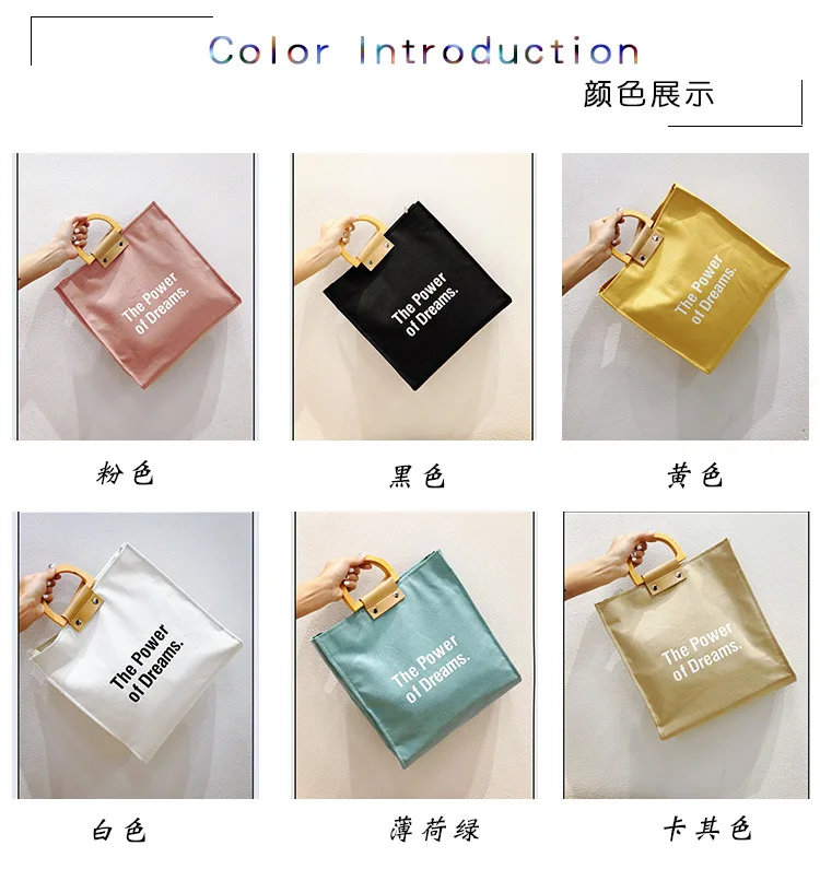 INS Literature And Art Shoulder Bag Lettered Single-shoulder Canvas Bag Women's New Style Canvas Bag Large Bag Handbag on B