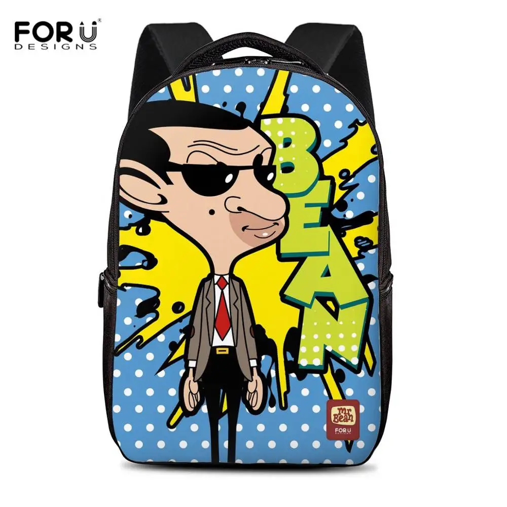 Милый школьный портфель FORUDESIGNS с узором Mr.Bean для девочек мальчиков студентов