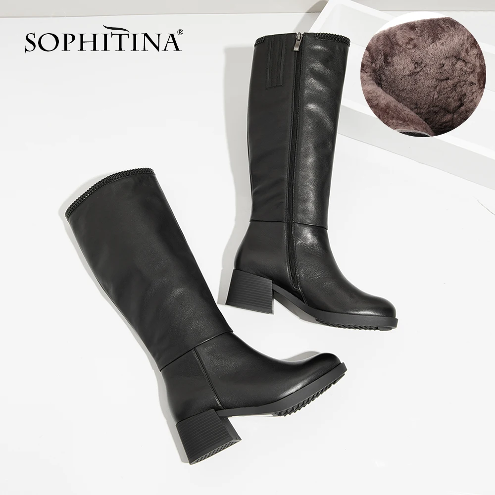SOPHITINA/Лидер продаж 2019г. Новая пикантная зимняя обувь из натуральной кожи