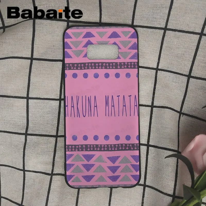 Babaite keep clam hakuna matata The Lion King Coque Shell чехол для телефона samsung Galaxy s10 s10plus s6 s9 s8plus s7 s6edge чехлы - Цвет: A14