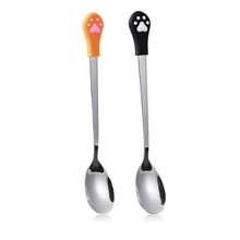 2 шт., милые кофейные ложки из нержавеющей стали, фруктовая вилка, десертная ложка, ложка для конфет, чайная ложка, посуда для напитков, кухонные принадлежности