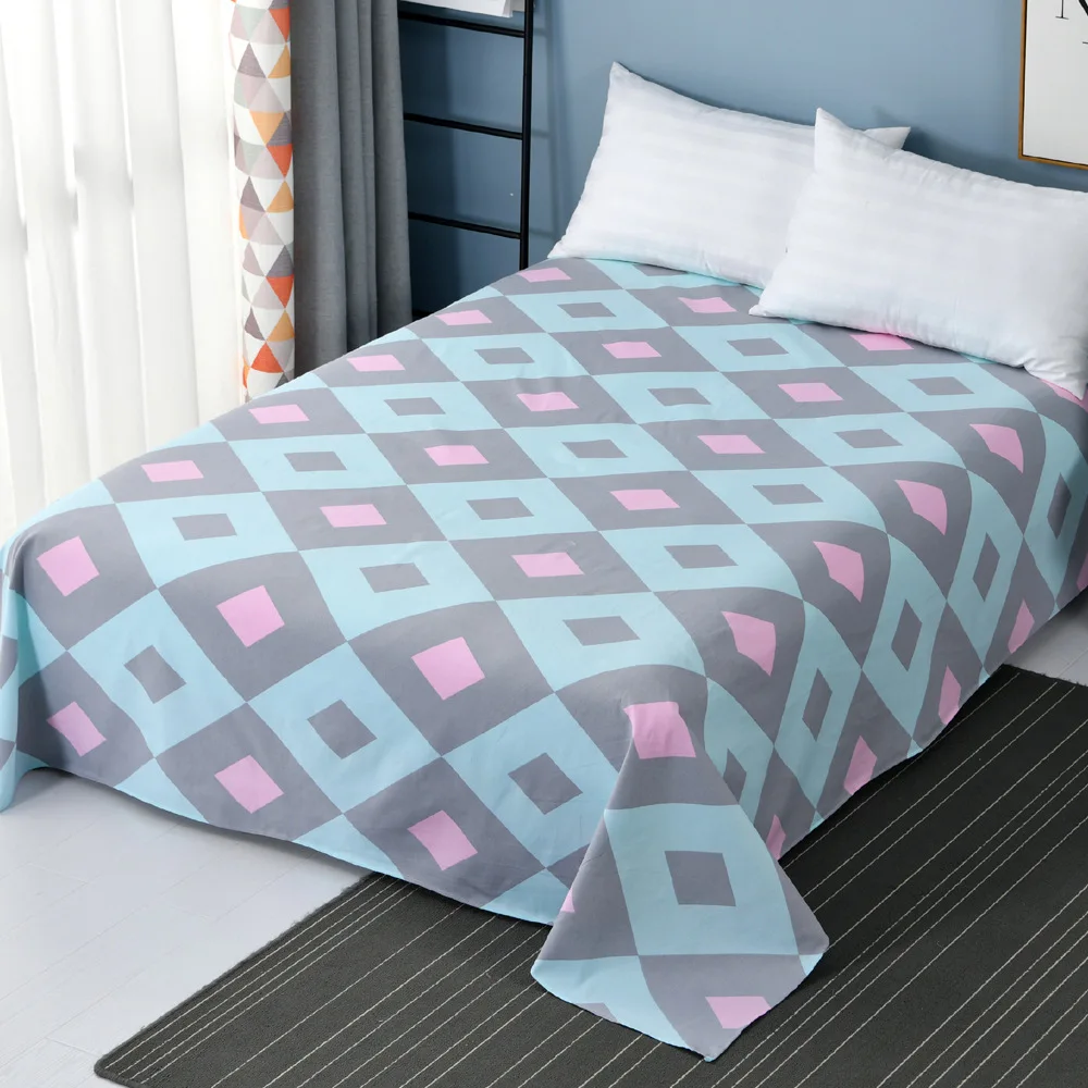 

[Xuan Yan Textile] Pure Cotton Coarse Cloth Bed Sheet One-Piece 100% Cotton Bed Sheet Manufacturers Wholesale Twill Sweat Absorb
