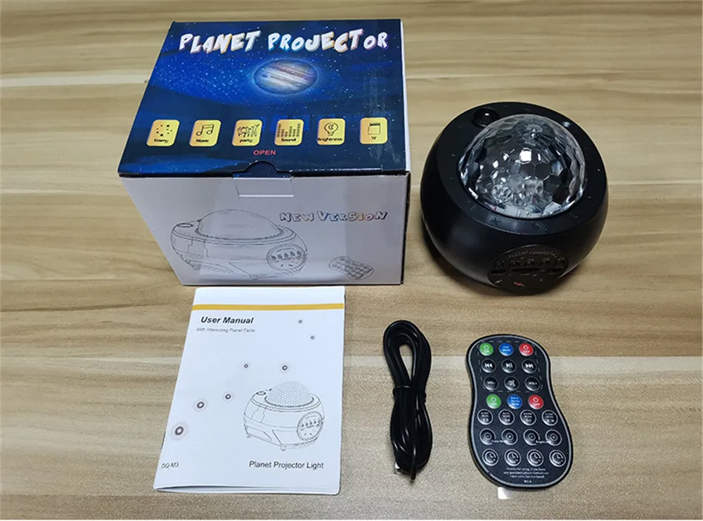 2021 New 10 Planets Projection Starry Night Light USB Bluetooth Ocean Wave Nebula Projector Lamp for Kids Baby Home Planetarium