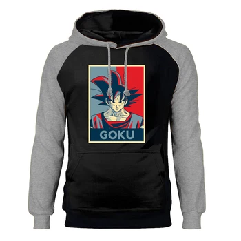 

Dragon Ball Hoodies Super Japan Anime Harajuku Hooded Sweatshirts Raglan Dragonball Winter Autumn Fleece Warm Sportswear