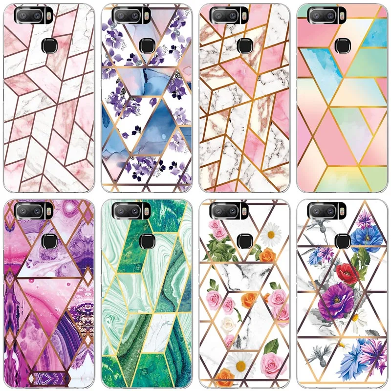 Мягкий чехол для телефона Leagoo S8 Funda Глянцевый цветной цветок силиконовый