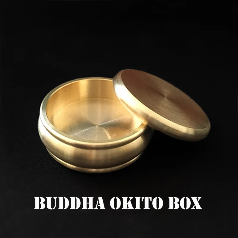 Buddha Okito Box (Half Dollar,Brass) Magic Tricks Coin Appear Penetrate Magia Magician Close Up Illusions Gimmick prop Mentalism parapad the original magic tricks magician secret mind notebook close up illusions gimmick prop fun mentalism prediction magia