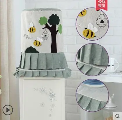 Fabric water dispenser cover Korean version cute garden mineral water dust cover vertical bucket