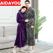 Зимний бархатный халат кораллового цвета, женские пижамы, женские ночные рубашки, фланелевый теплый халат, одежда для сна, женские халаты кораллового бархата ouc304