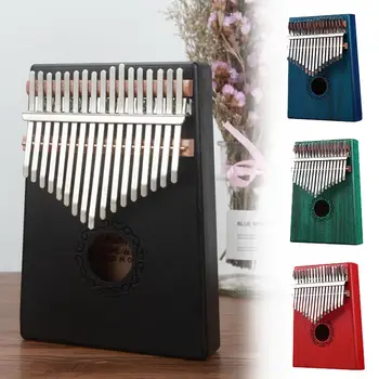 

Kalimba 17 Key Thumb Piano Wood Mahogany Calimba Body Musical Instruments Mbira Kalimba with Learning Book and Tune Hammer 2019