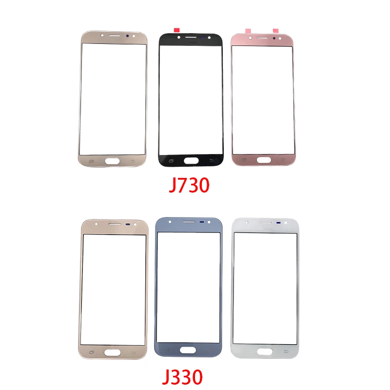 Передний экран со стеклянной линзой Сенсорная панель внешнее стекло для Samsung Galaxy J3, J5, J7 года J330 J530 J730