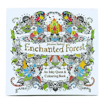 

24 Pages Enchanted Forest English Edition Coloring Book For Children Adult Relieve Stress Drawing Book