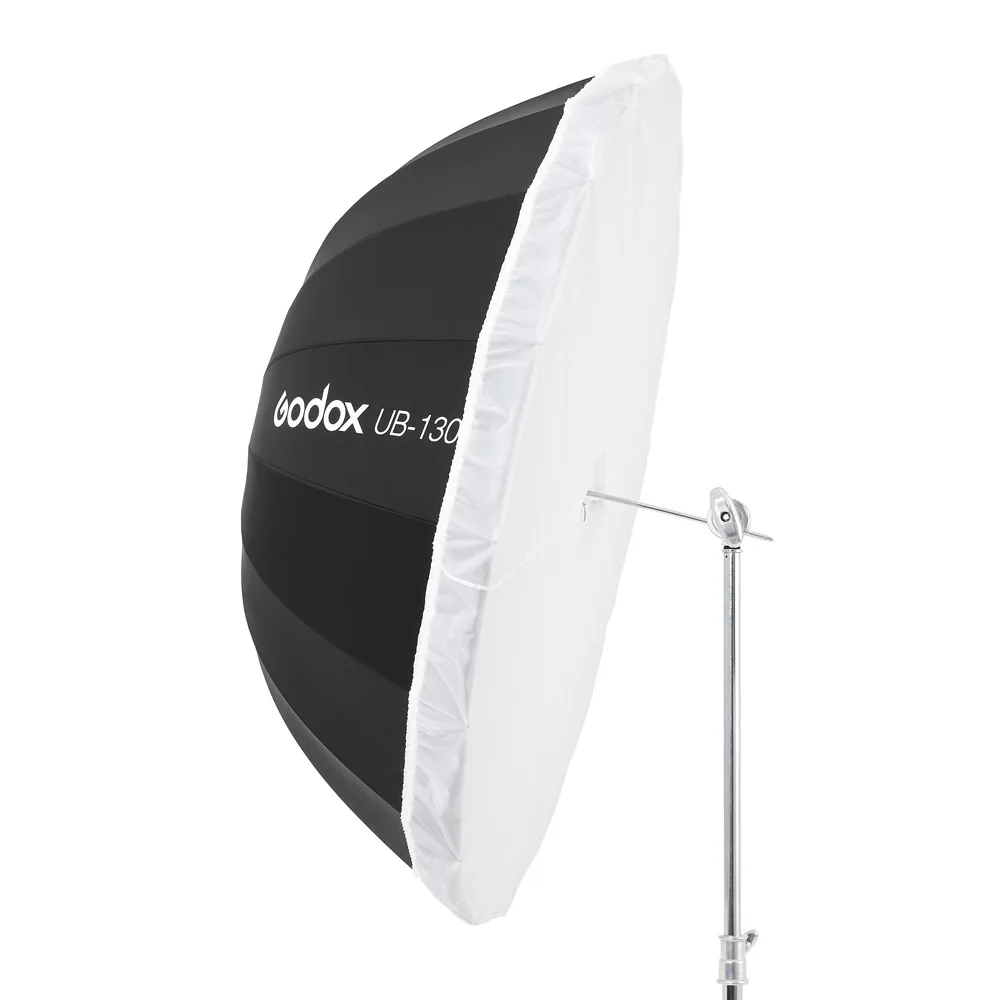 Guarda-chuva com Preto Godox Polegada Parabólico Preto Guarda-chuva Reflexivo Studio Luz Prata Difusor Capa Pano Ub-130s 51 165cm - Image 5