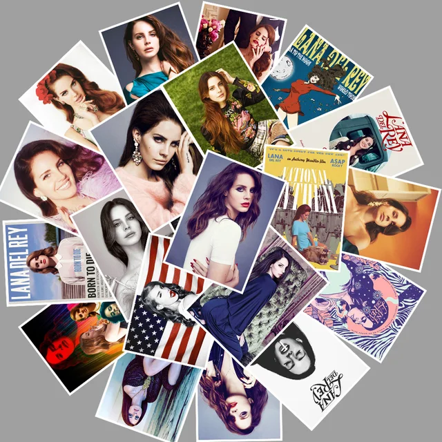 50PCS American Female Singer Lana Del Rey Sticker for Luggage Laptop IPad  Skateboard Journal Waterproof Stickers - AliExpress