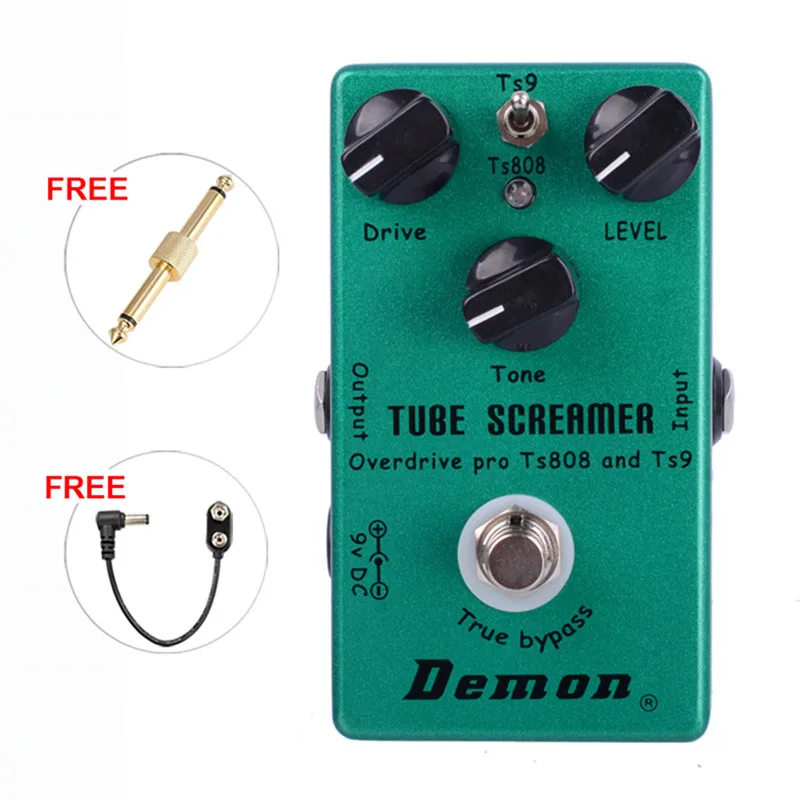 TUBE SCREAMER TS9 и TS808 два режима пробки Кример 2 в 1 педаль для гитарного эффекта овердрайв - Цвет: TUBE SCREAMER