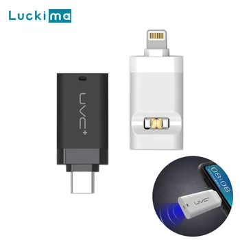 

Mini Phone UVC Sterilizer Light Germicidal Lamp for IPhone Android Bactericidal Ultraviolet Sterilization Light Kill Mite Virus