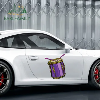 

EARLFAMILY 43cm x 34.7cm for Drum Musical Car Sticker Custom Printing Waterproof Bumper Laptop Occlusion Scratch Decal Decor