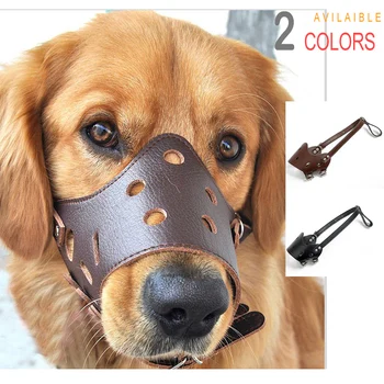 

ThinBest Leather Long Mouth Puppy Dogs Muzzles Mask Bozal Perro Breathable Museliere Chien Bozal Perro Grande Mask Dog Muzzle