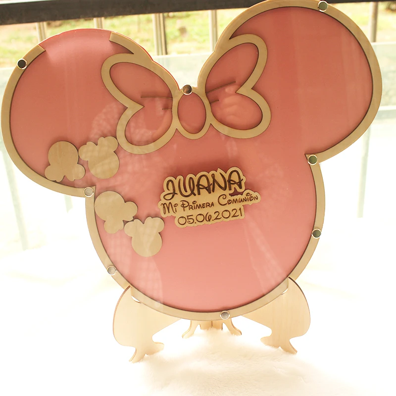Baby shower Wedding Mouse Guest book Drop top box Drop Box bo