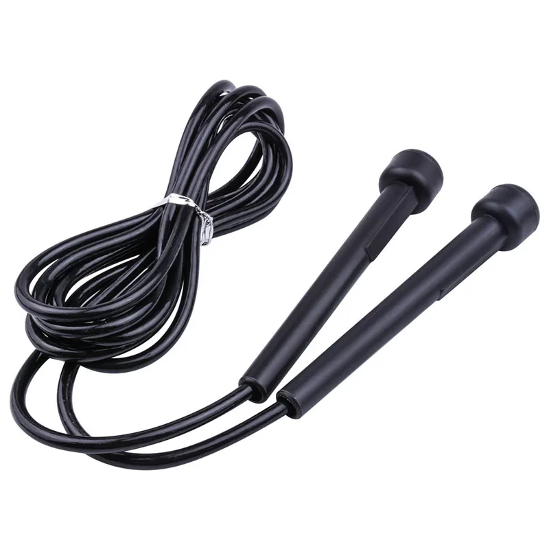 Jump Rope Speed Skipping Crossfit Workout Gym Aerobic Exercise Boxing Black 1Pcs 