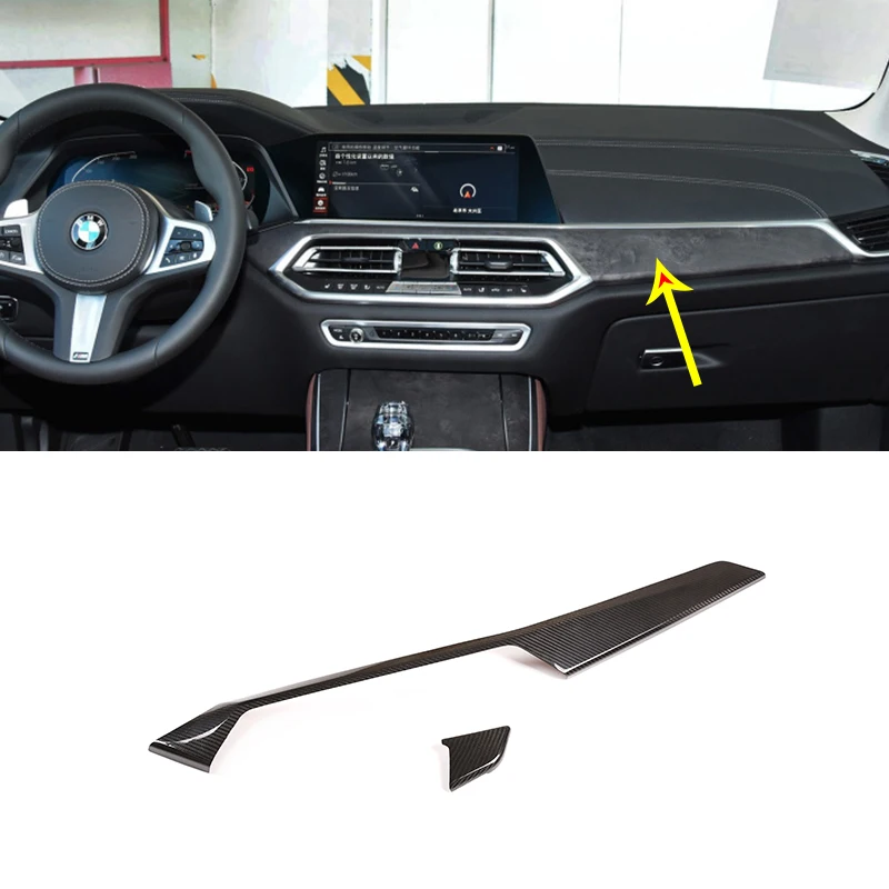 

Real Carbon Fiber Left hand driving Center Console Decoration Panel Interior Car Accessories For BMW X5 G05 2019-2020