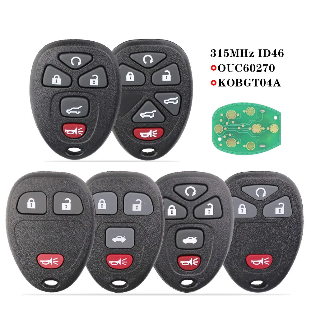 315Mhz กุญแจรถระยะไกลสําหรับ Chevrolet GMC Tahoe Traverse Acadia Yukon XL 2007-2014 สําหรับ Cadillac Buick Terraza OUC60270/KOBGT04 2