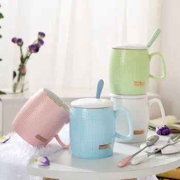 

Breakfast Cup Ceramic Spoon Girl Coffee Cup Creative Simple Office Home Male Mug Coffee Cup Tumblers Cups and Mugs Turtle