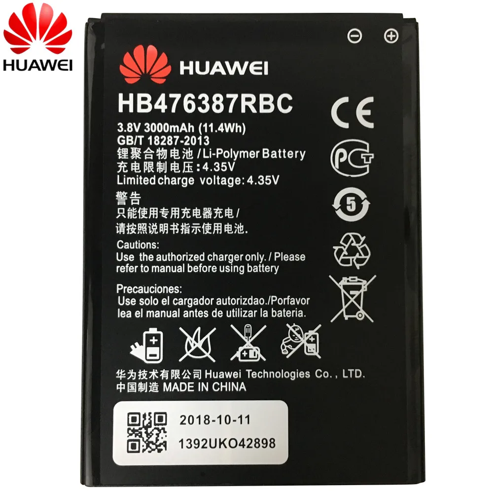 Оригинальный литий-ионный аккумулятор для Huawei HB476387RBC Honor 3X G750 B199 3000 мАч | Мобильные