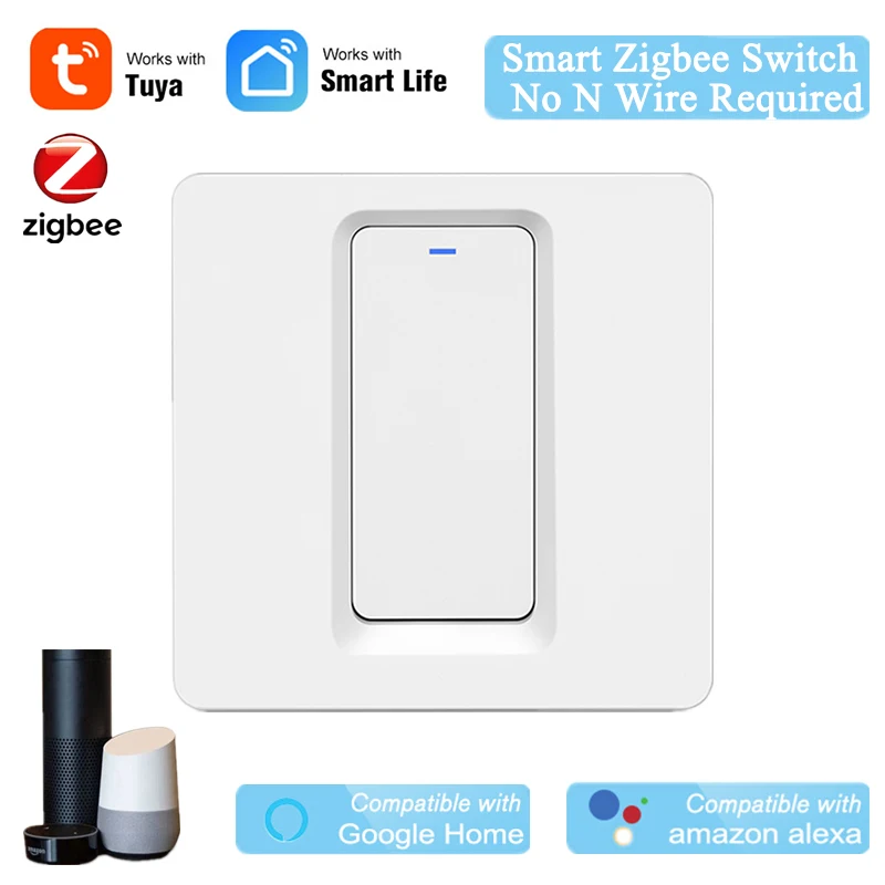Tuya Smart Zigbee ЕС переключатель WiFi настенный светильник 1/2/3 банда приложение
