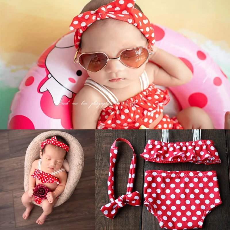 Newborn Photography Props For Baby Boy And Girls Cute Bikini Swimming Trunks Fotografia Accessories Studio Baby Photo Props