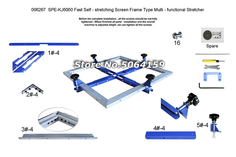 INTBUYING Manual Screen Stretcher 24"x24" Simple Mesh Screen Stretching Equipment for Silk Printing