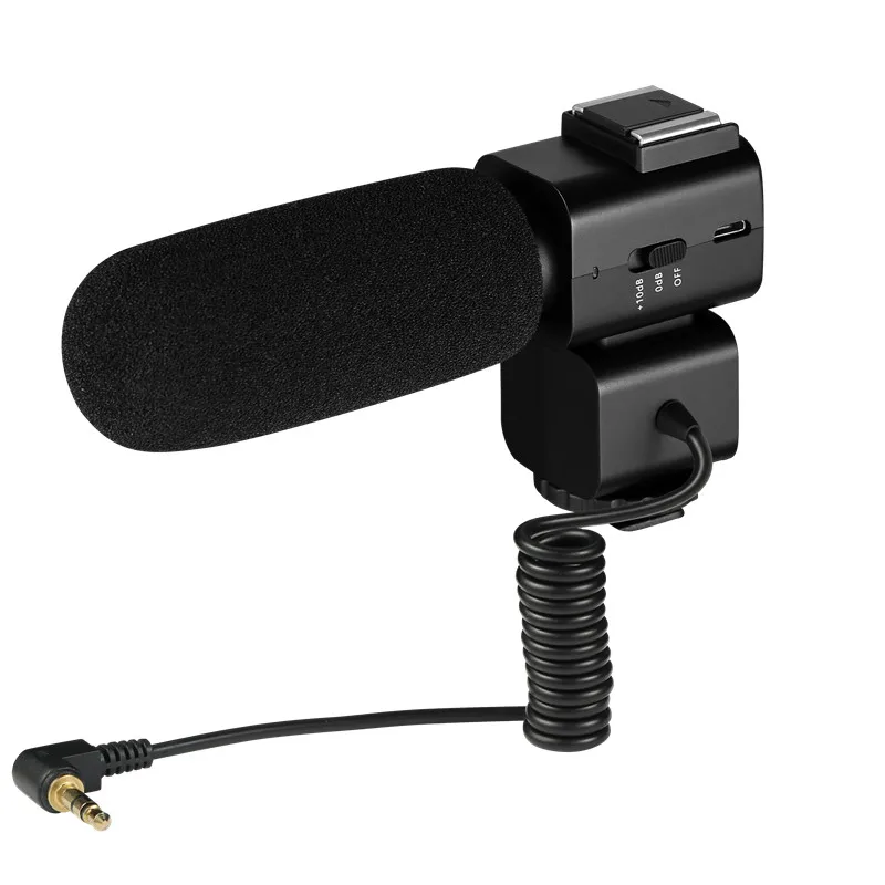 On Camera Mono Shotgun Microphone for YouTube Vlog Live Streaming DSLR