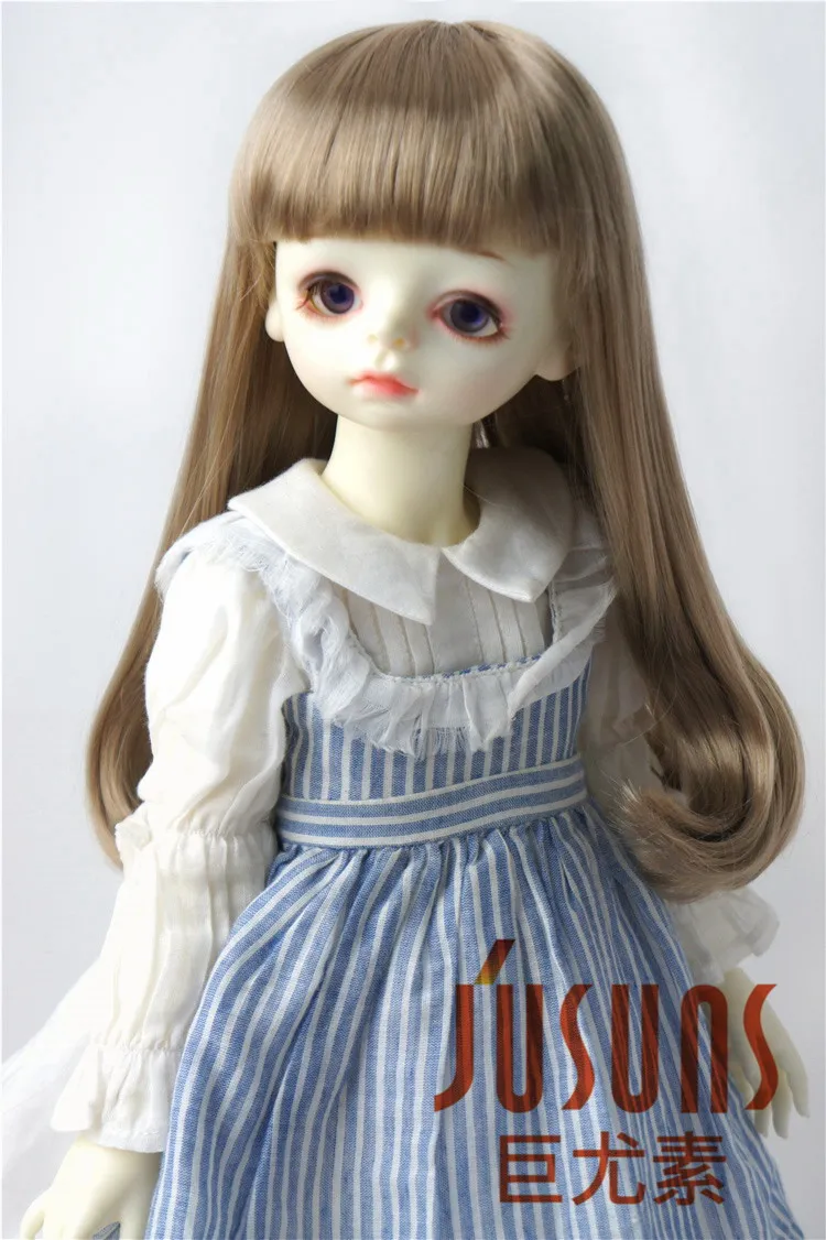 Size 8-9inch SM4B JD319B 1/3 1/4 синтетический мохер BJD кукольные парики Размер 7-8 дюймов 8-9 дюймов длинные кукольные парики с полной челкой аксессуары для куклы - Цвет: Size 8-9inch SM4B