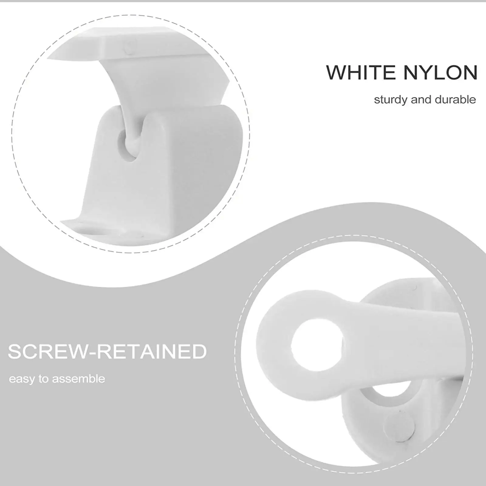 2x Caravan RV Motorhome Camper Main Door Gate Push Catch Retainer Clip Holder Stay Spacer Caravan Boat Accessories White Nylon caravan door catch