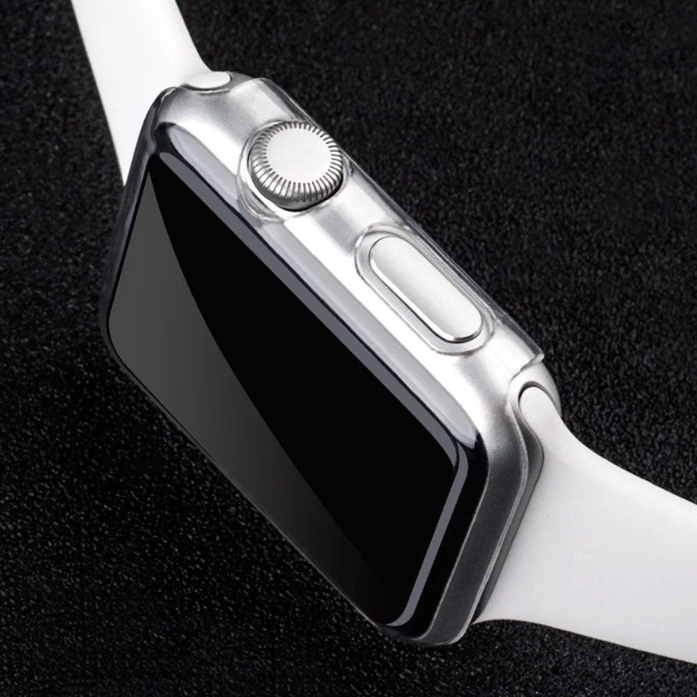 Protector case For Apple Watch 5 4 3 2 1 40MM 44MM 360 Clear TPU Cover Full Case For iwatch 5 4 3 2 1 38MM 42MM