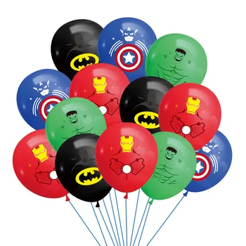 

10pcs 12 inches Batman iron Man Hulk Latex balloons Super hero Theme Party Decoration Supplies